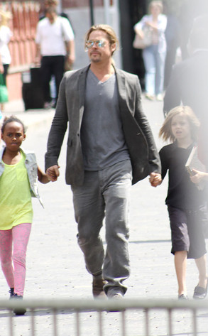 Brad Pitt, Shiloh, Zahara Brad Pitt, Shiloh, Zahara